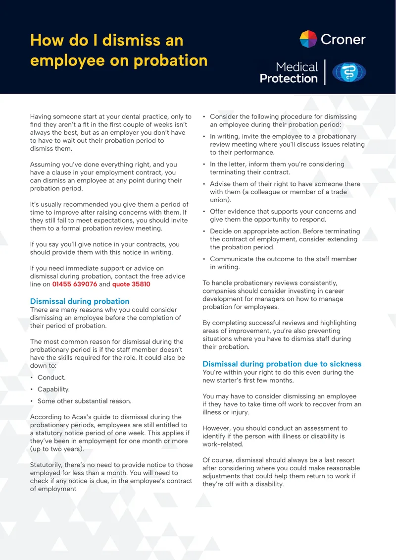Guidelines for Dismissing Employees During Probation