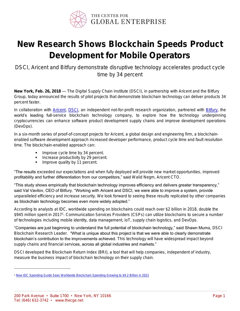 Blockchain Technology Enhances Product Development Speed