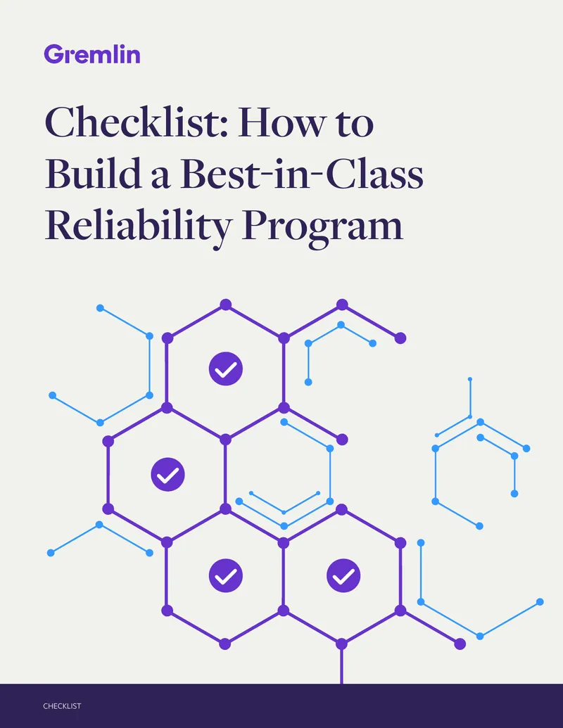 Checklist for Building a Reliability Program