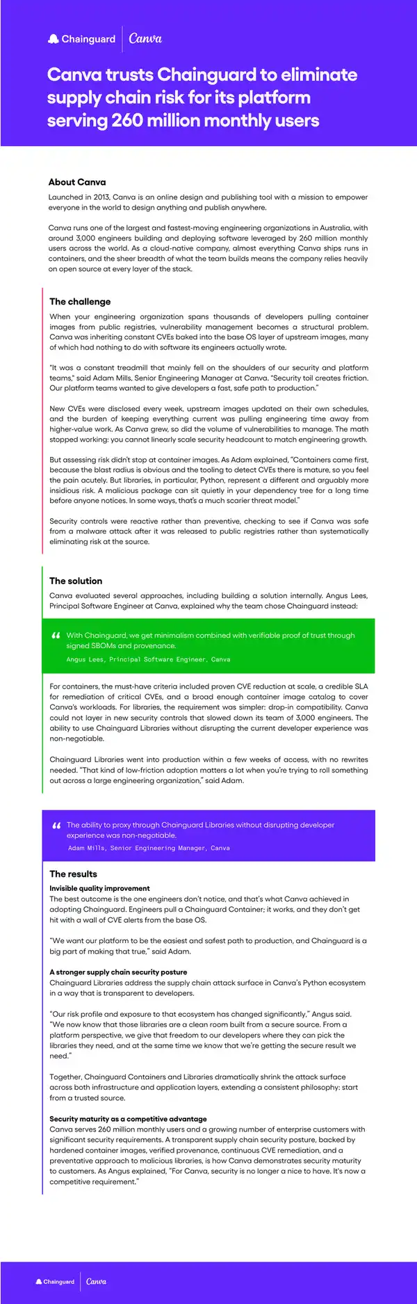 Canva's Supply Chain Security Enhancement with Chainguard