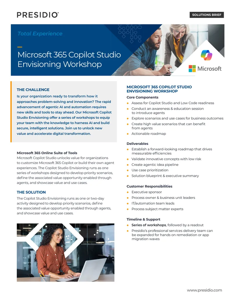 Microsoft 365 Copilot Studio Envisioning Workshop