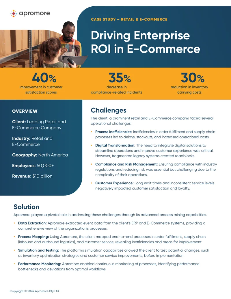 Driving Enterprise ROI in E-Commerce Case Study