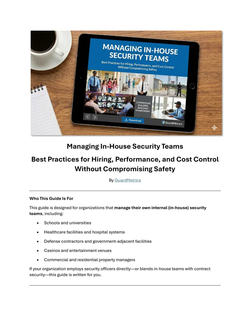 Best Practices for Managing In-House Security Teams