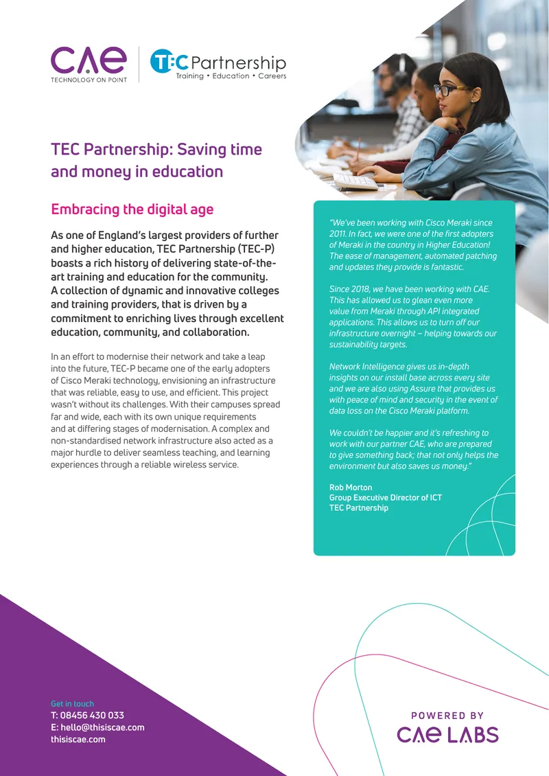 TEC Partnership Network Modernization Case Study