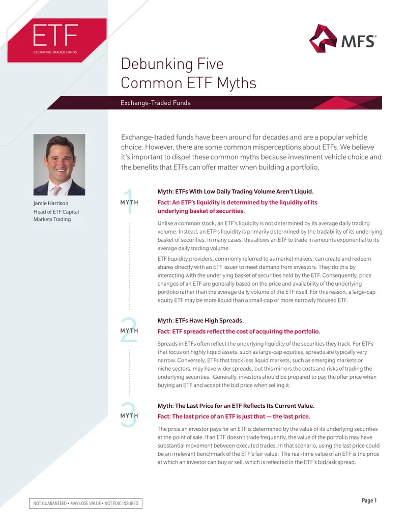 Debunking Common Myths About Exchange-Traded Funds
