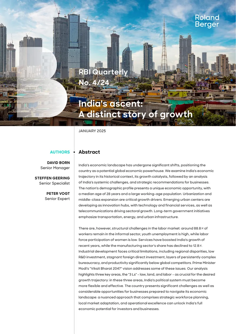 India's Economic Growth and Future Challenges