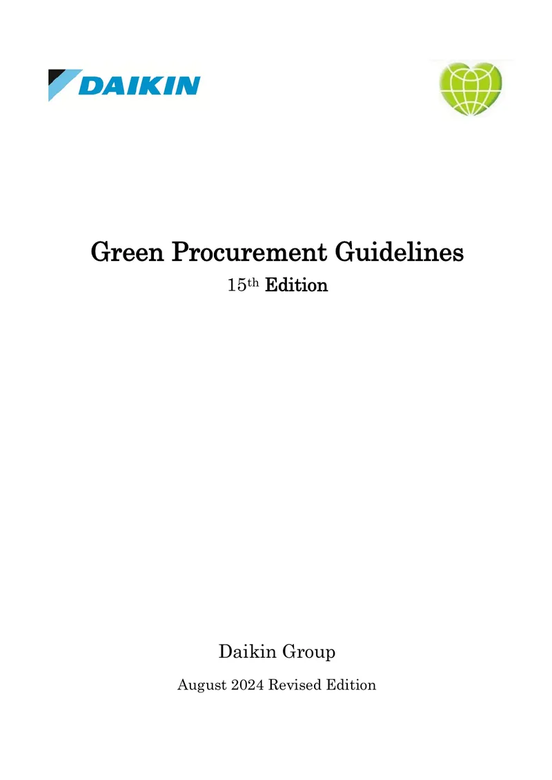 Green Procurement Guidelines 15th Edition