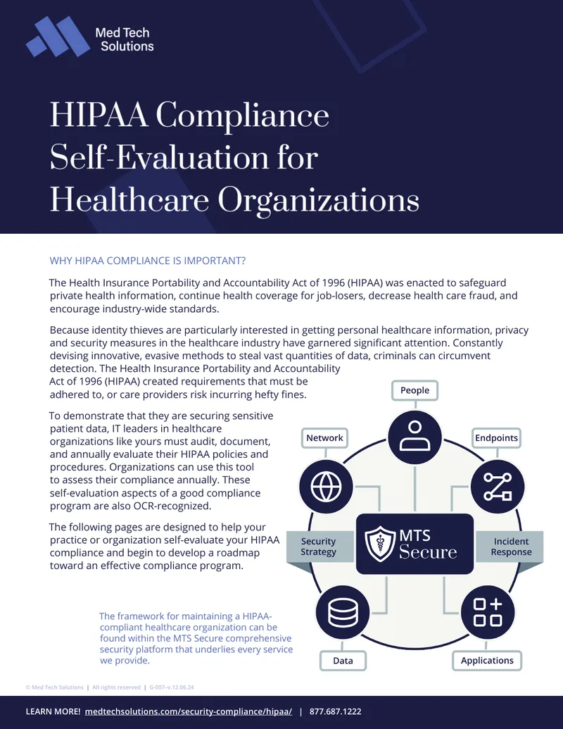 HIPAA Compliance Self-Evaluation Checklist