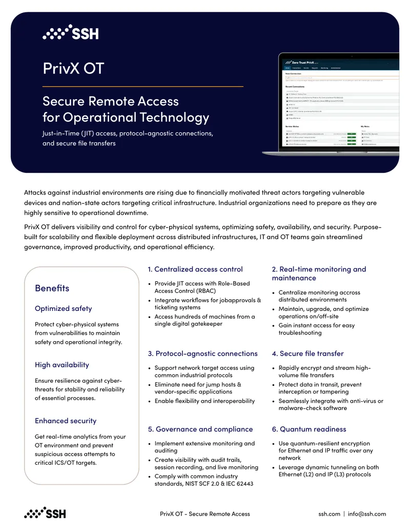 PrivX OT Secure Remote Access Solution Overview