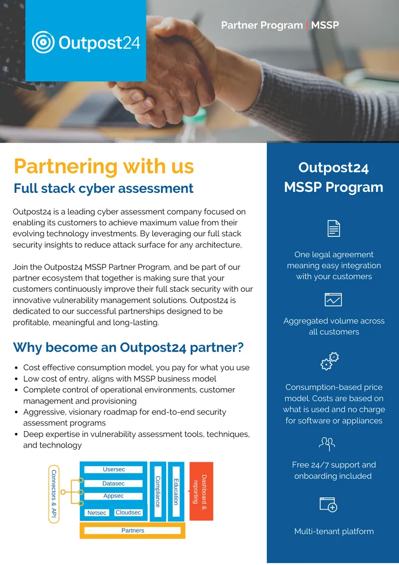 Outpost24 MSSP Partner Program Overview