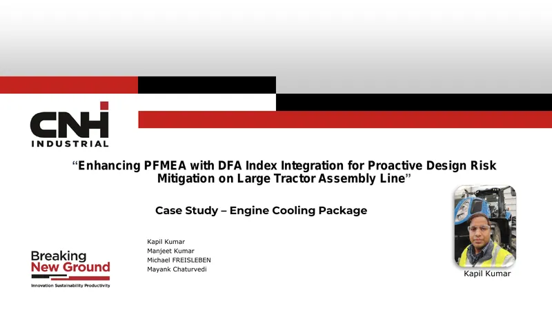 Enhancing PFMEA with DFA Index Integration