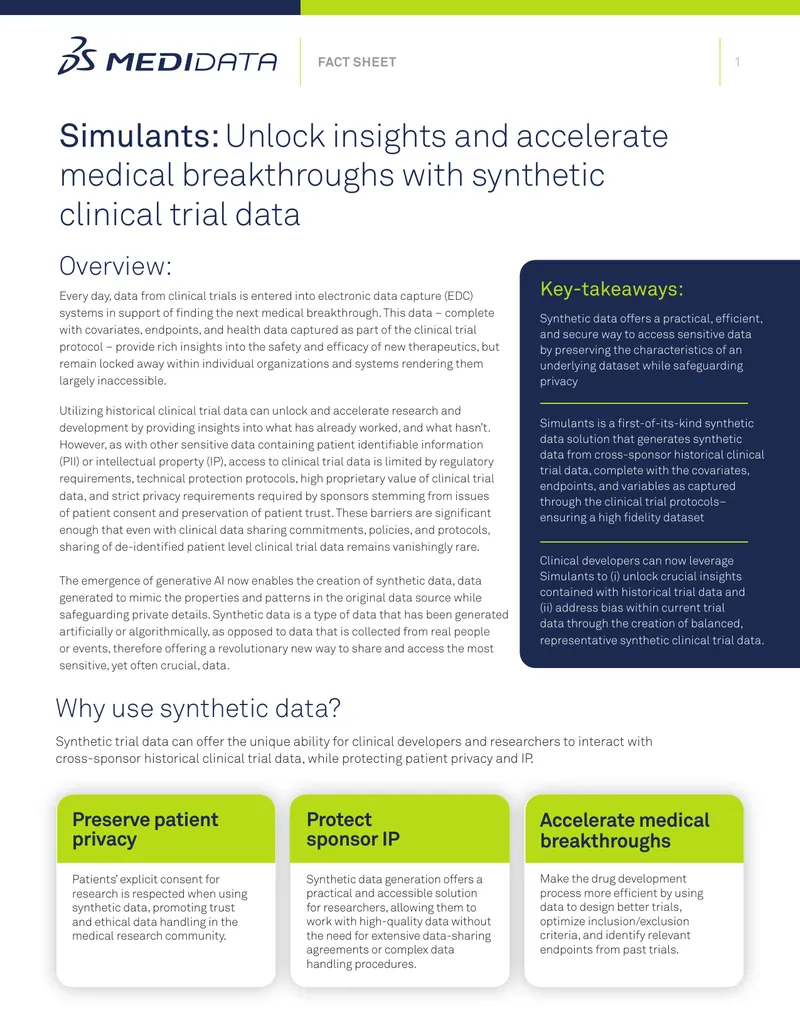 Synthetic Data Utilization in Clinical Trials