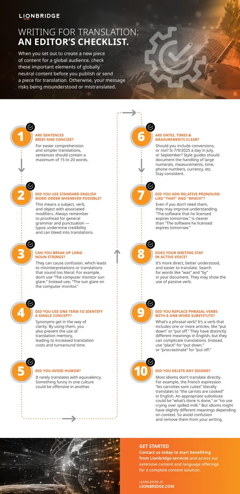 Writing for Translation: An Editor's Checklist