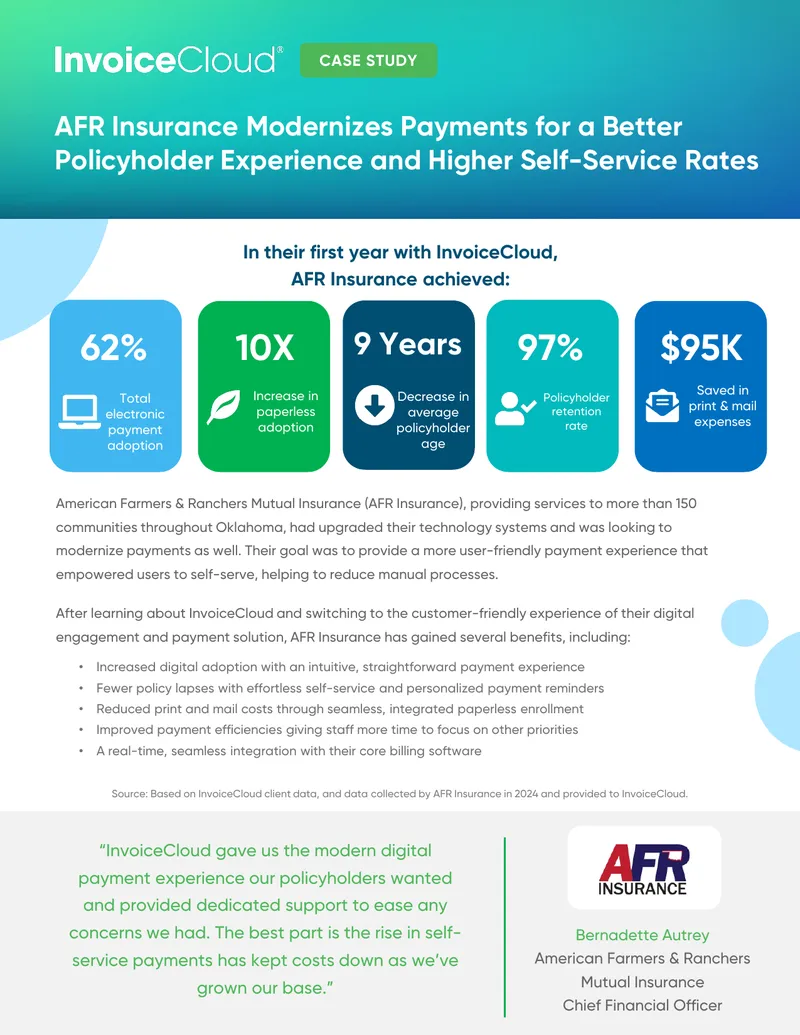 AFR Insurance Payment Modernization Case Study