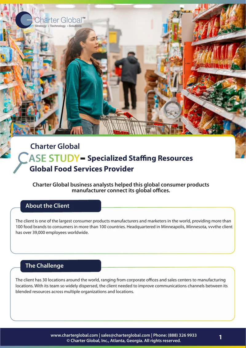 Global Consumer Products Staffing Solutions