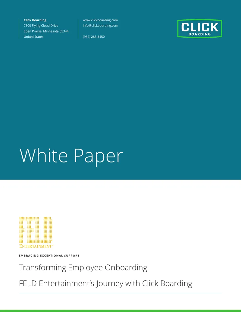 Transforming Employee Onboarding at FELD Entertainment