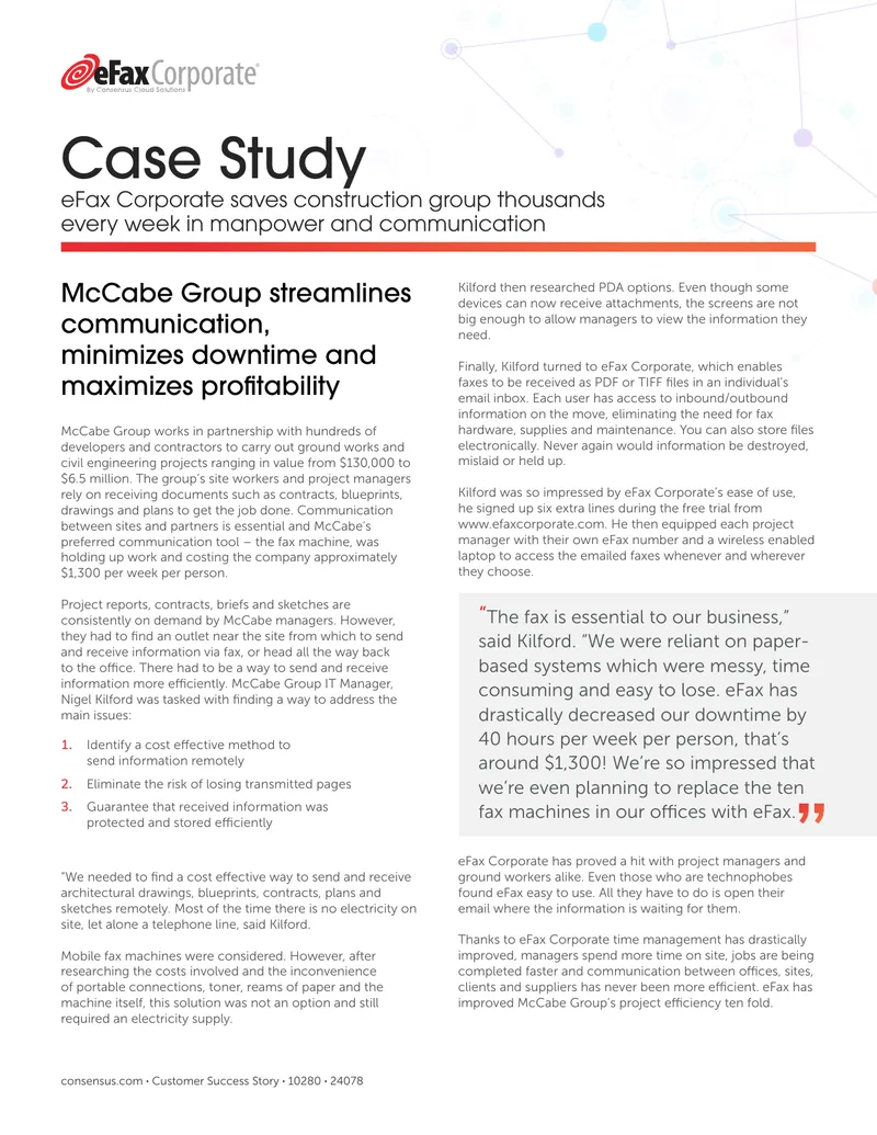 eFax Corporate Implementation Case Study