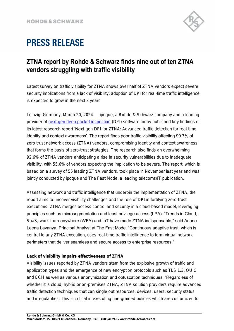 ZTNA Traffic Visibility Research Report