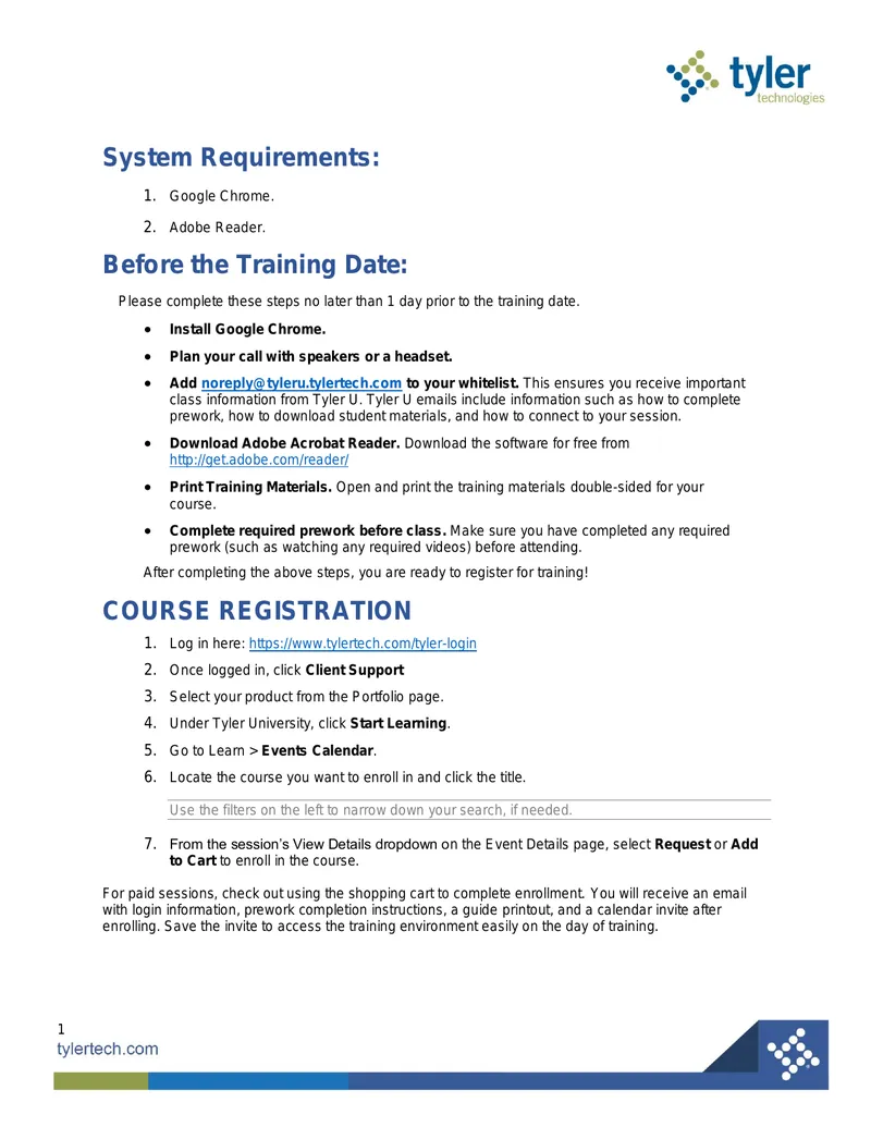 Training Session Preparation and Policies Guide