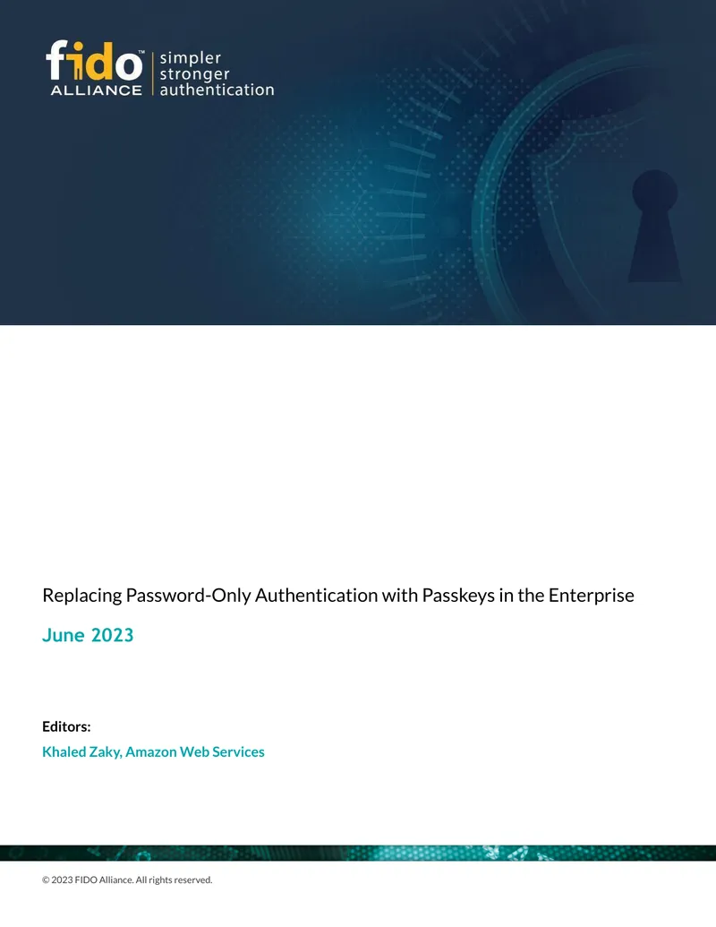 Replacing Password-Only Authentication with Passkeys in the Enterprise