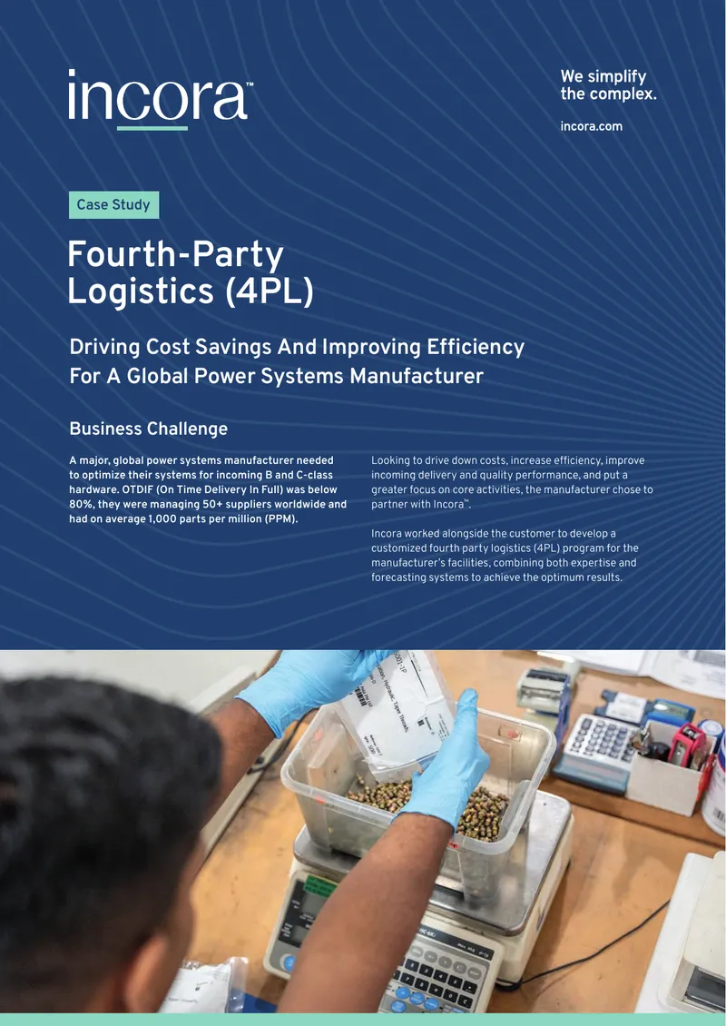 Fourth-Party Logistics Case Study for Manufacturer