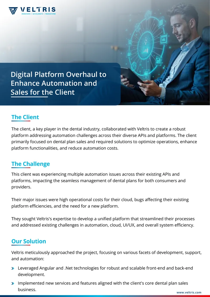 Digital Platform Overhaul for Dental Industry Automation