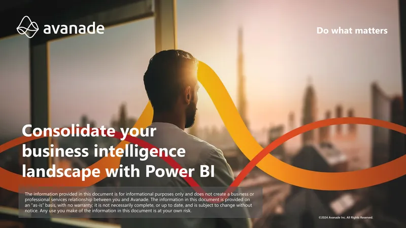 Business Intelligence Consolidation Strategy with Power BI