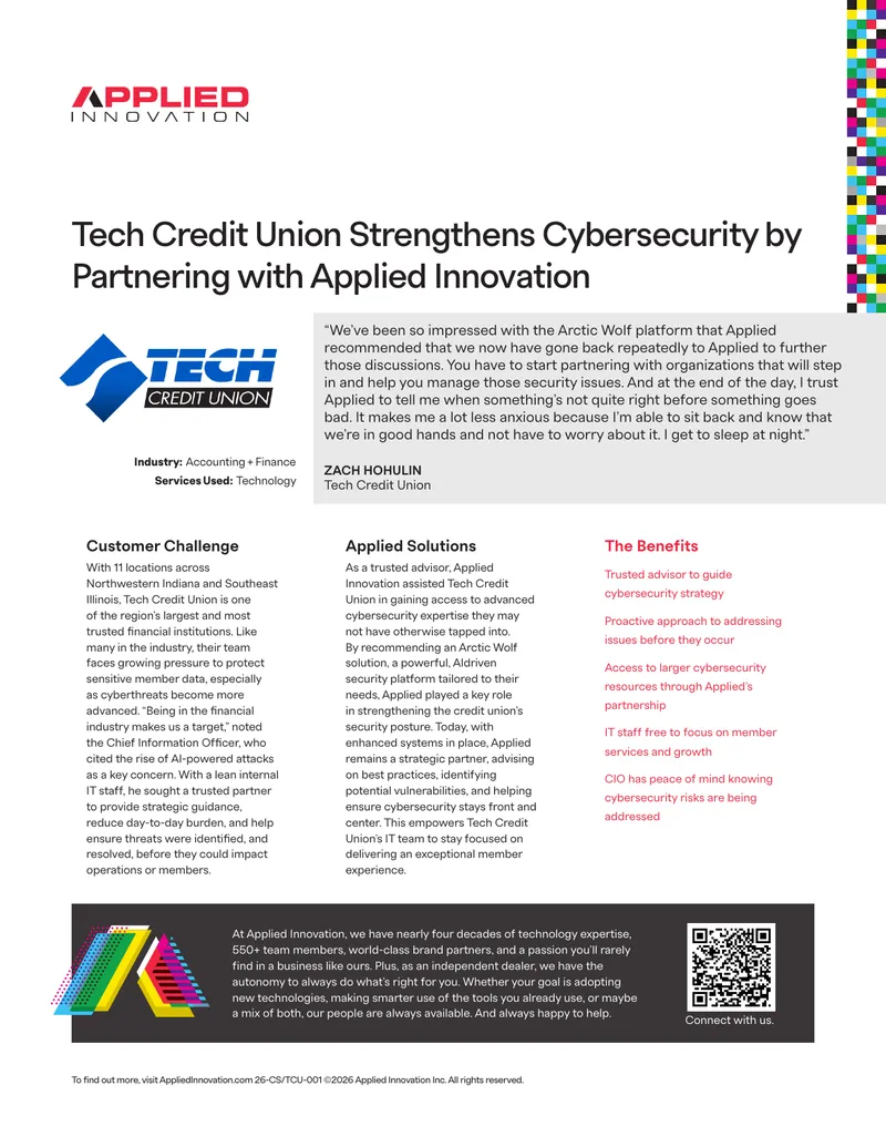 Tech Credit Union Cybersecurity Partnership Case Study