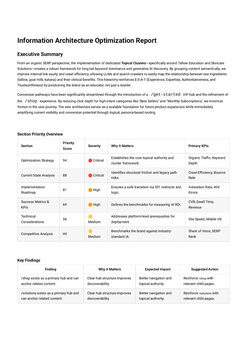 Information Architecture Optimization Report
