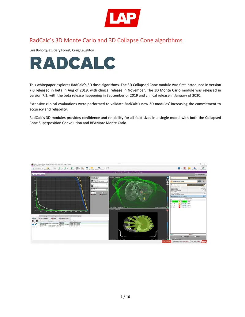 RadCalc 3D Dose Algorithms Overview