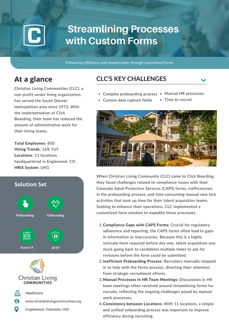 Custom Form Solution Implementation for CLC