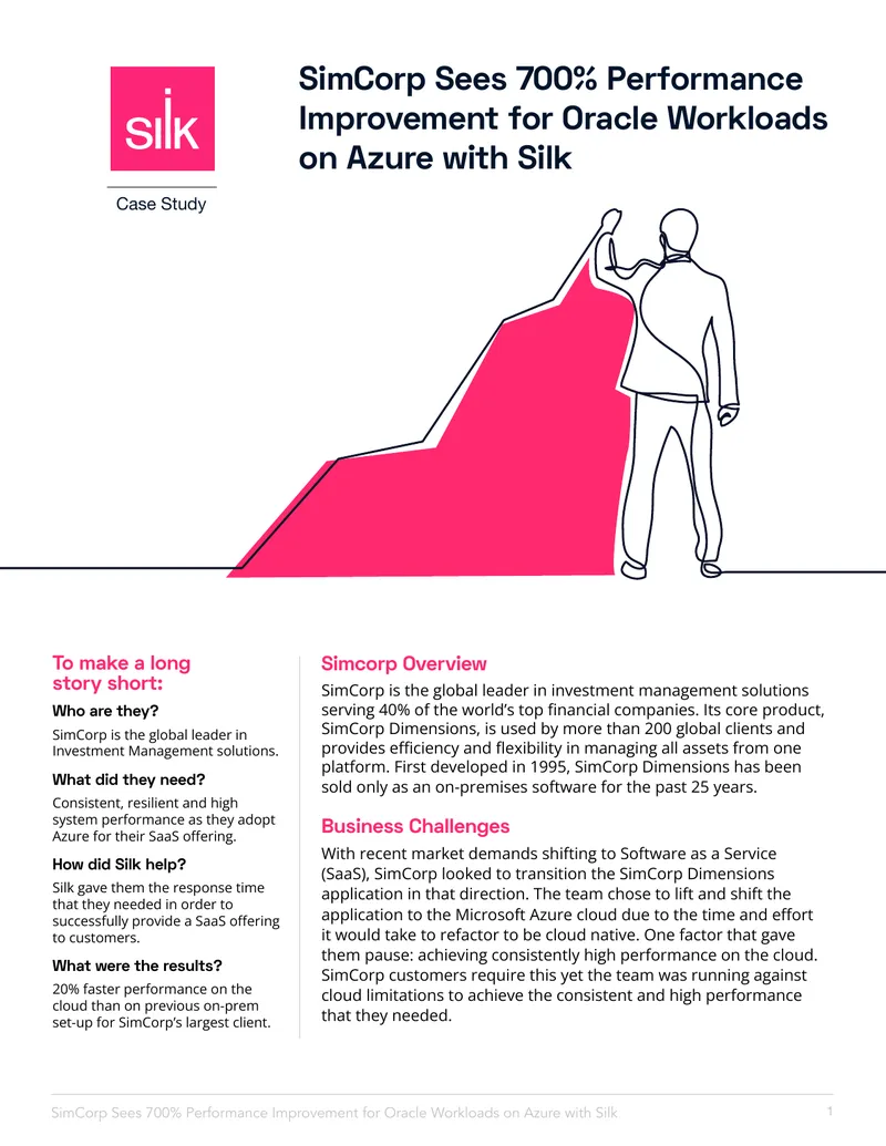SimCorp Performance Improvement Case Study with Silk