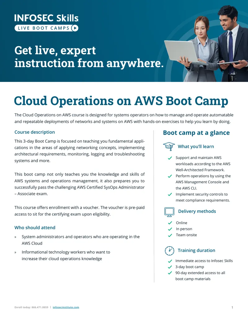 Cloud Operations on AWS Boot Camp Overview