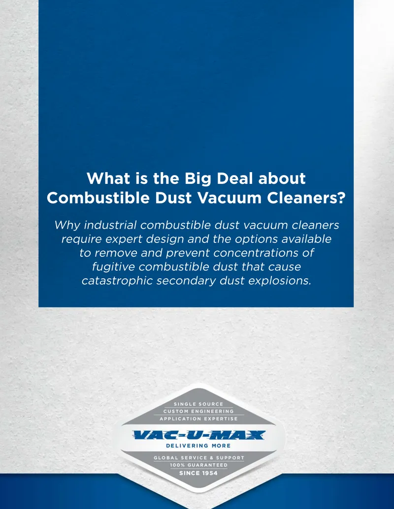 Industrial Combustible Dust Vacuum Cleaner Design