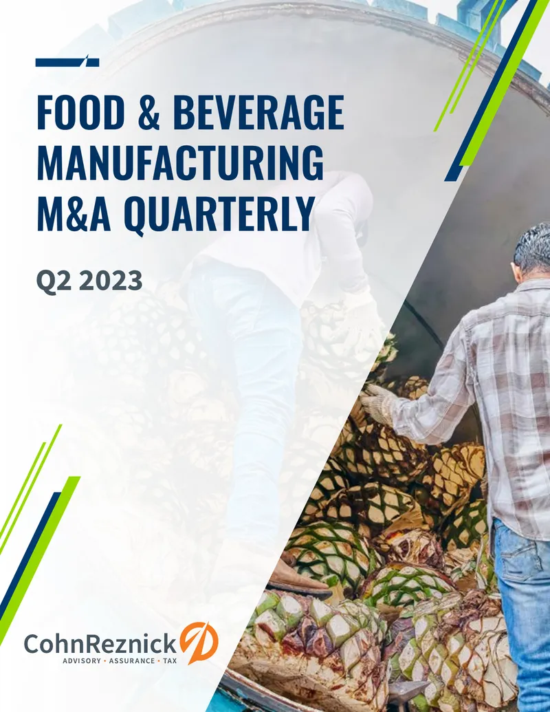 Food and Beverage Manufacturing M&A Quarterly Report Q2 2023