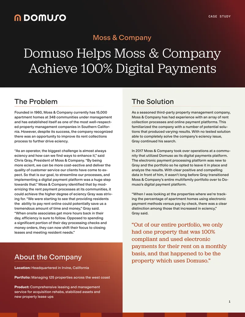 Moss & Company Digital Payment Implementation Case Study