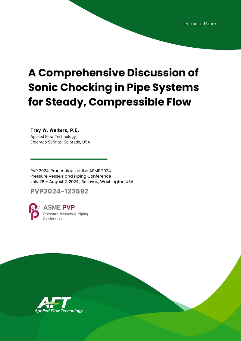 Sonic Choking in Pipe Systems for Compressible Flow