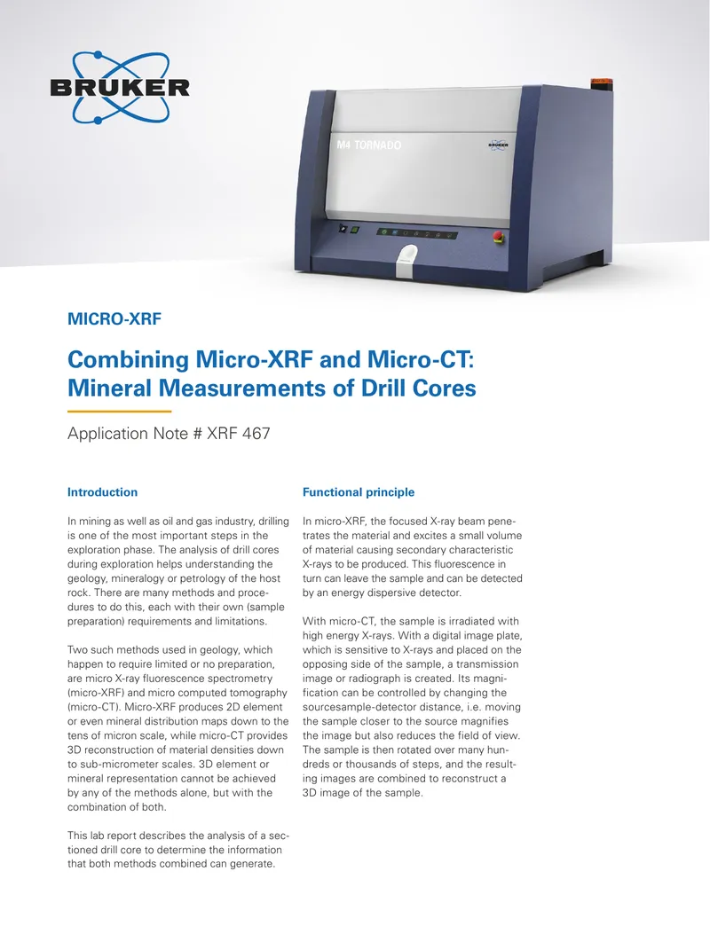 Combining Micro-XRF and Micro-CT for Drill Core Analysis