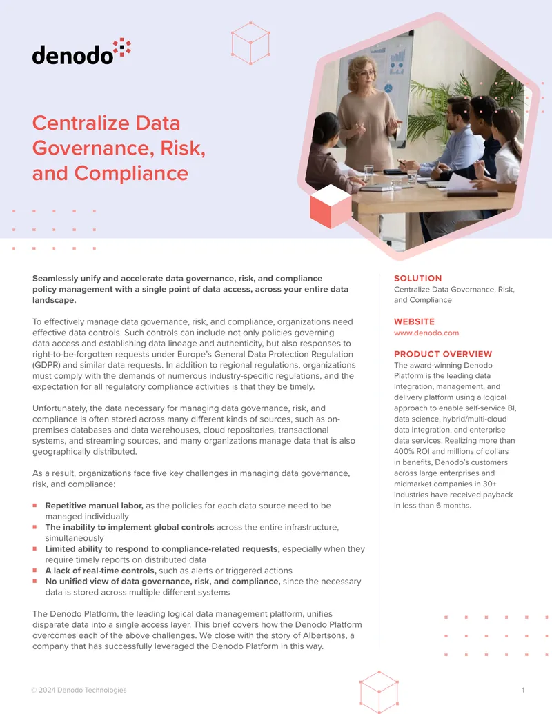 Centralized Data Governance and Compliance Management