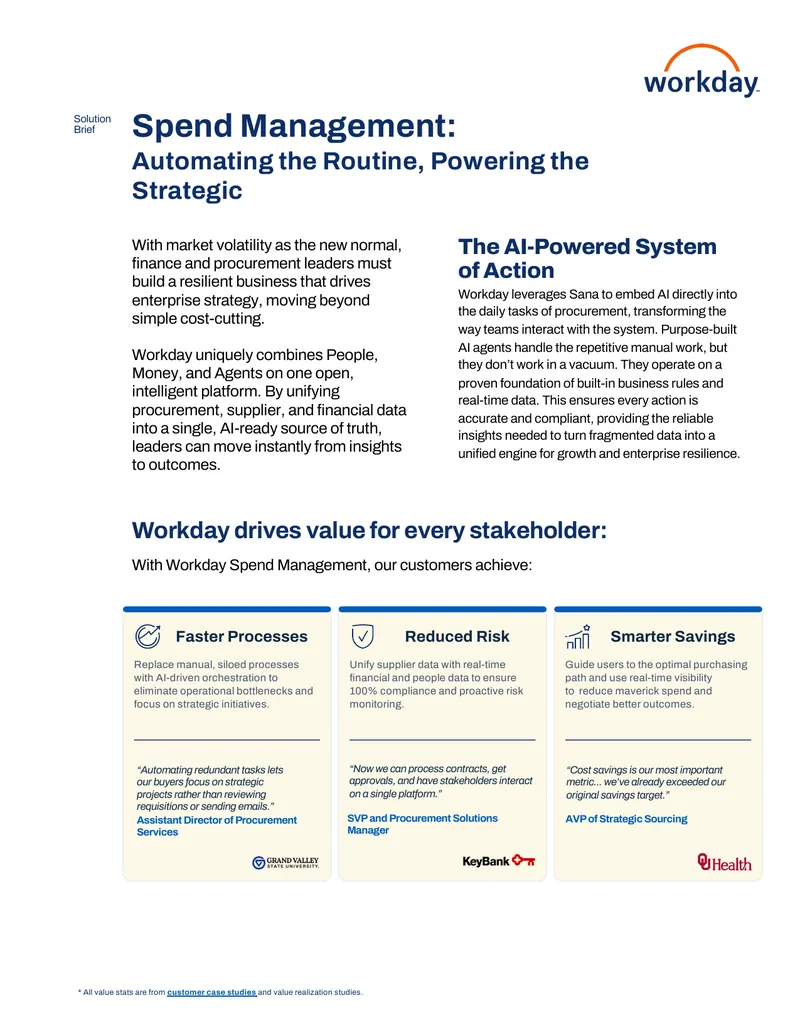 Workday Spend Management Solution Brief
