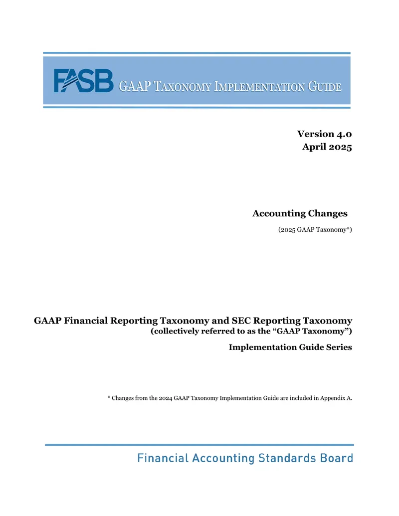 GAAP Taxonomy Implementation Guide on Accounting Changes