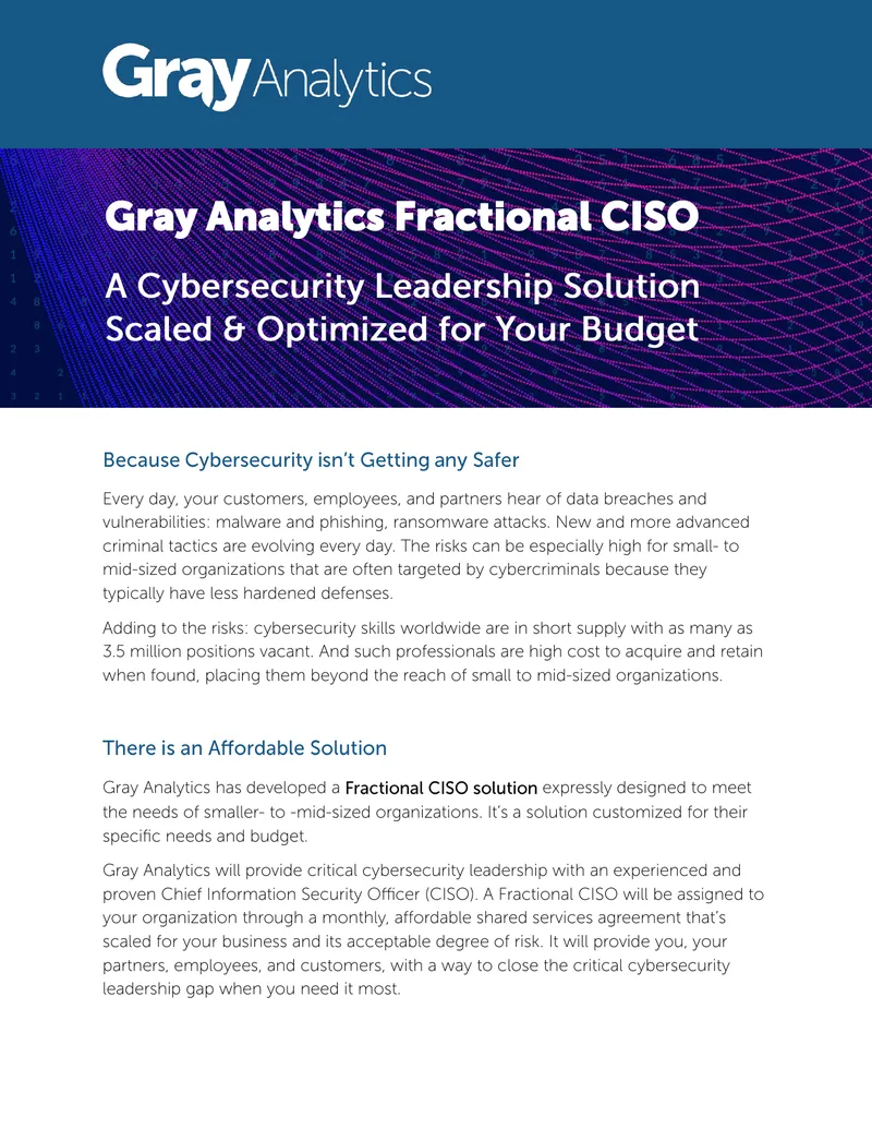 Fractional Chief Information Security Officer Solution