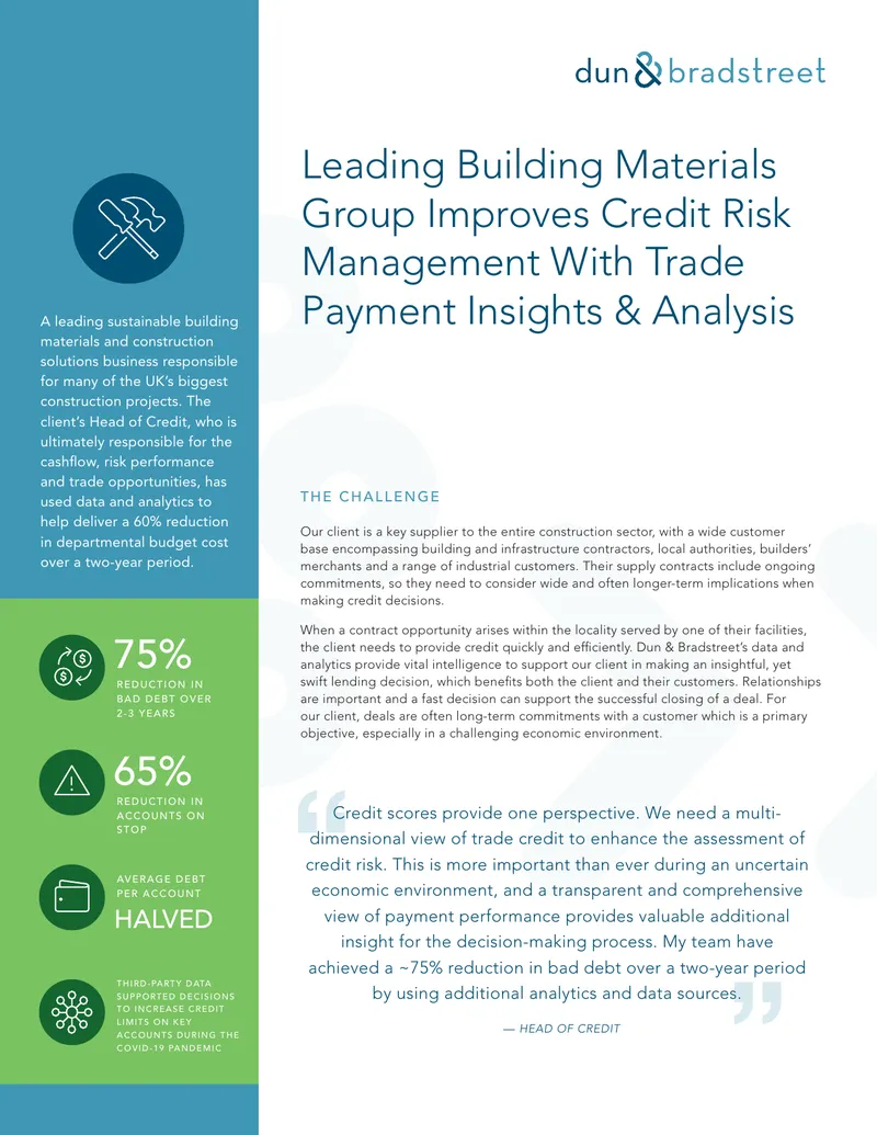 Improving Credit Risk Management with Trade Payment Insights