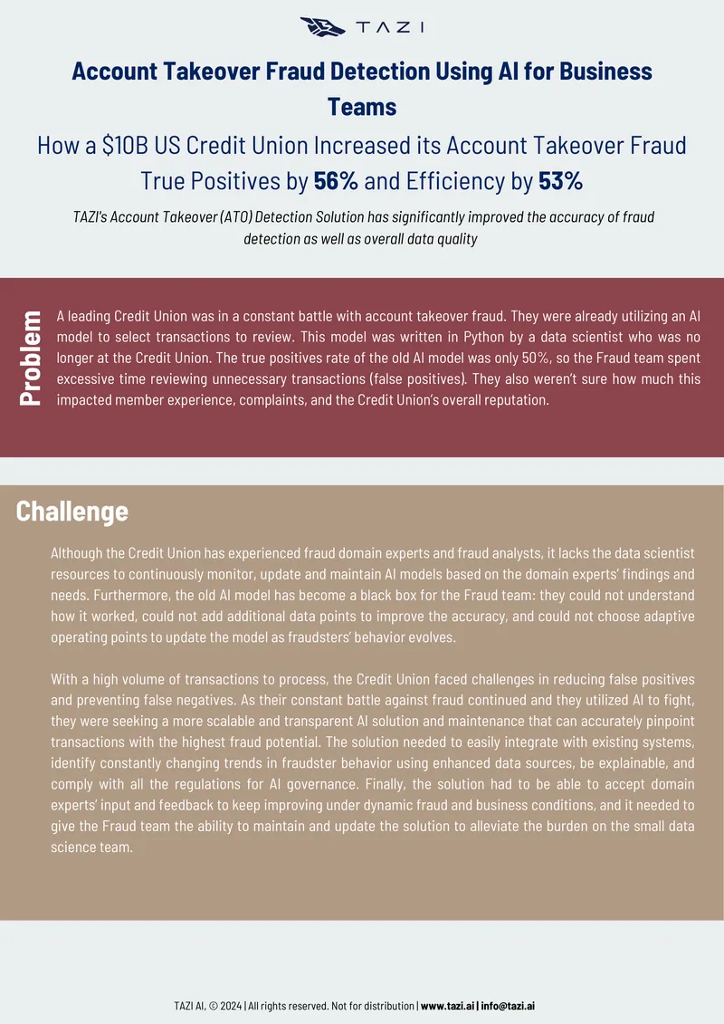 Account Takeover Fraud Detection Solution Implementation