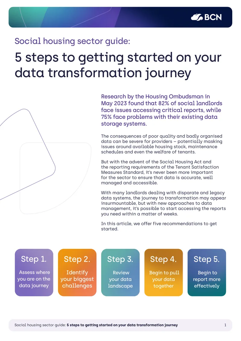 Data Transformation Journey for Social Housing Providers