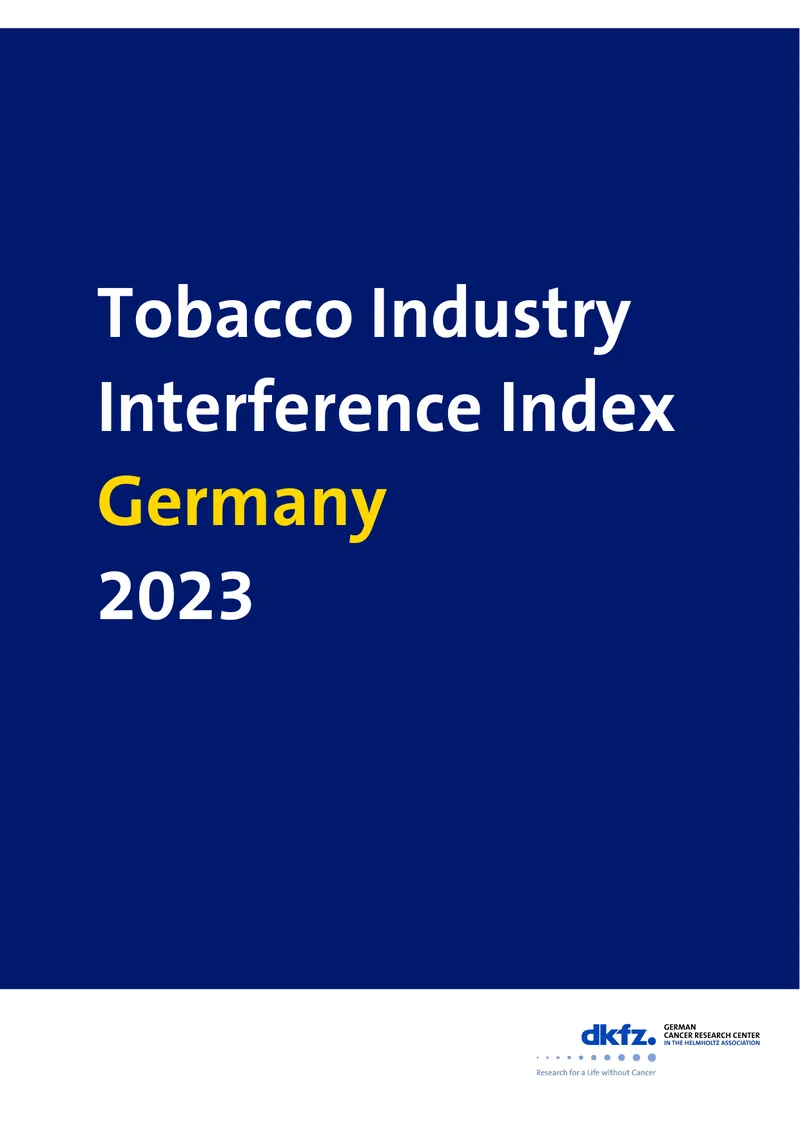 Tobacco Industry Interference Index Germany 2023
