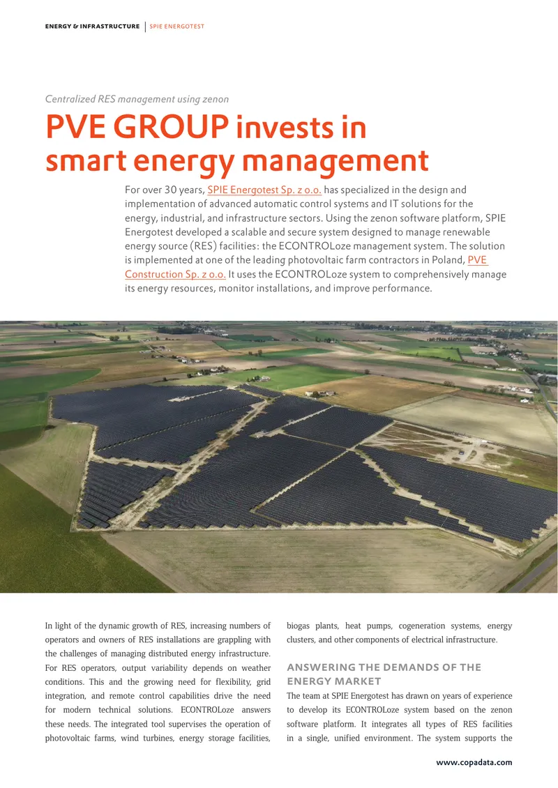 ECONTROLoze Management System for Renewable Energy Sources