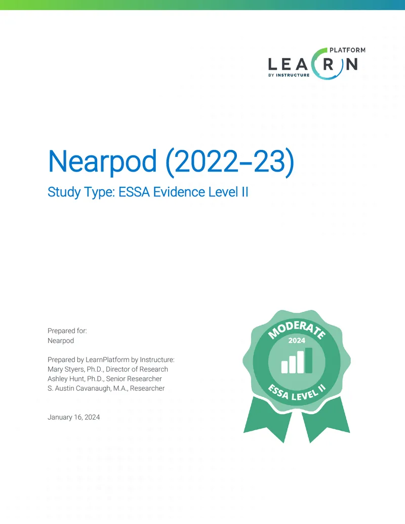 Impact of Nearpod on Student Learning Outcomes