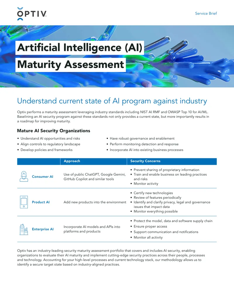 Artificial Intelligence Maturity Assessment Service Brief
