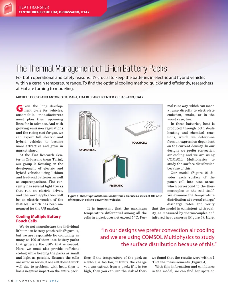 Thermal Management of Lithium-ion Battery Packs
